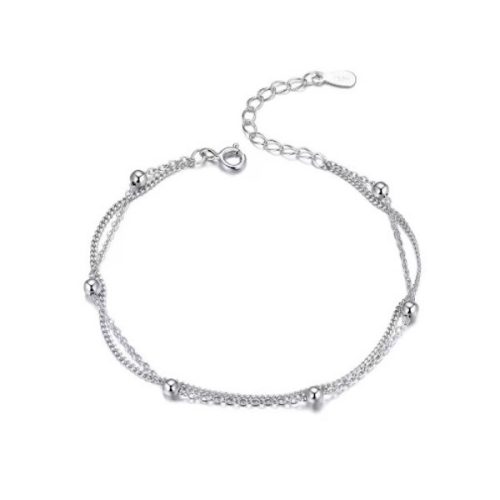 Ezüst karkötő, dupla