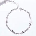 Ezüst karkötő, dupla