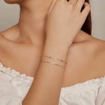 Ezüst karkötő, dupla