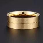 Pánsky snubný prsteň, nehrdzavejúca oceľ, starožitné zlato, veľkosť 12