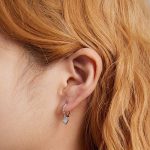 Strieborné náušnice s opálom v tvare srdca