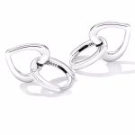 Ezüst fülbevaló, szív