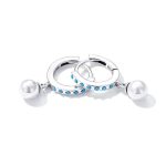 Strieborné náušnice s perlami, tyrkysové