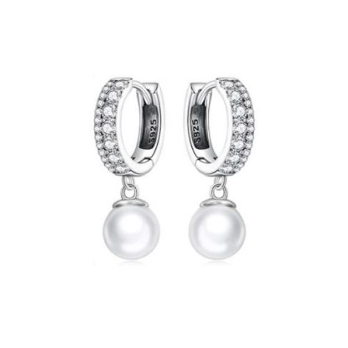 Strieborné náušnice s perlami