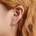 Strieborné náušnice, dvojitá obrúčka