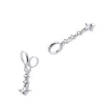 Strieborné náušnice, štvorcové