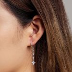 Strieborné náušnice, štvorcové