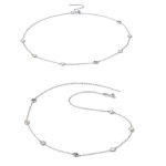 Strieborný náhrdelník so sklenenými korálkami