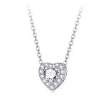 Ezüst nyaklánc cirkóniumszívvel