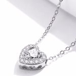 Ezüst nyaklánc cirkóniumszívvel