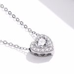 Ezüst nyaklánc cirkóniumszívvel