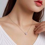 Ezüst nyaklánc cirkóniumszívvel