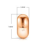 Strieborná zarážka 2 ks + handrička, ružové zlato