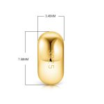 Strieborný prívesok stopky 2 ks + handrička zlatej farby