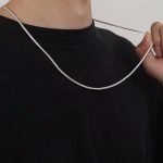 Ezüst nyaklánc férfiaknak, 55 cm