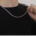 Ezüst nyaklánc férfiaknak, 55 cm