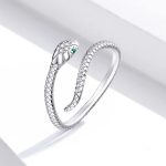 Strieborný prsteň, had, striebro