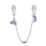 Strieborný prívesok s bezpečnostnou retiazkou, jednorožec