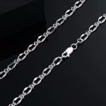 Ezüst nyaklánc férfiaknak, 55 cm