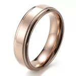 Pánsky snubný prsteň, nerezová oceľ, ružové zlato, veľkosť 7