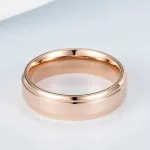 Pánsky snubný prsteň, nerezová oceľ, ružové zlato, veľkosť 8