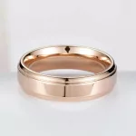 Pánsky snubný prsteň, nerezová oceľ, ružové zlato, veľkosť 10
