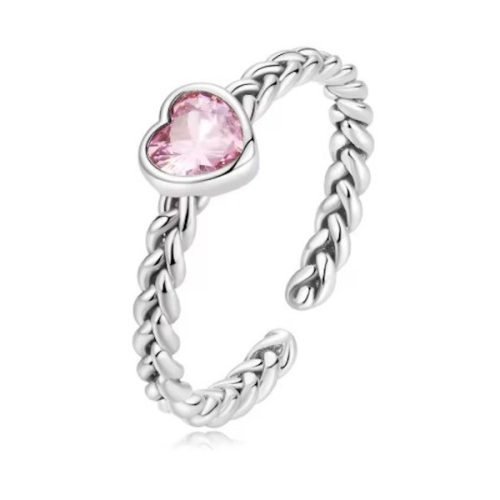 Ezüst gyűrű fonott mintával