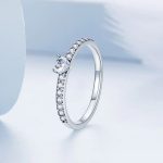 Strieborný dámsky prsteň so srdiečkom, veľkosť 7