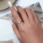 Strieborný prsteň, opál, veľkosť 8