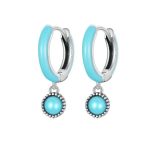 Strieborné náušnice s tyrkysom