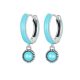 Strieborné náušnice s tyrkysom
