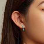 Strieborné náušnice s tyrkysom