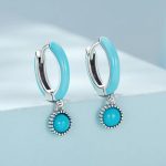 Strieborné náušnice s tyrkysom