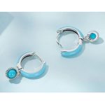 Strieborné náušnice s tyrkysom