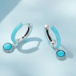 Strieborné náušnice s tyrkysom