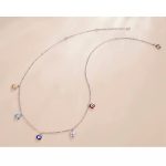 Ezüst nyaklánc őrző szemekkel