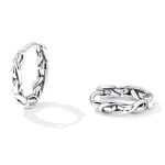 Strieborné náušnice, tvar retiazky