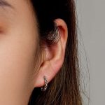 Strieborné náušnice, tvar retiazky