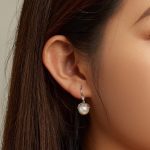 Strieborné náušnice, kvetinové perly