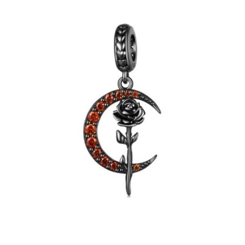 Strieborné kúzlo, ruža a mesiac