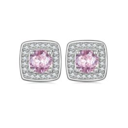 Strieborné dámske náušnice s fialovým kryštálom