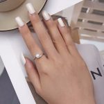 Ezüst gyűrű fehér gyönggyel, 8-as méret