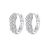 Strieborné náušnice s bielym kryštálom