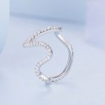 Strieborný prsteň, abstrakt, veľkosť 7