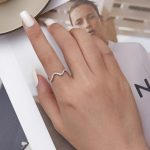 Strieborný prsteň, abstrakt, veľkosť 8