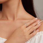 Strieborný prsteň, abstrakt, veľkosť 6