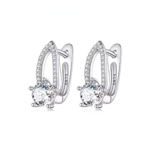 Ezüst fülbevaló, elegáns