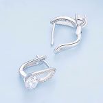 Ezüst fülbevaló, elegáns