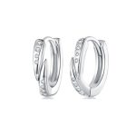 Strieborná obrúčka na náušnice