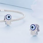 Strieborné kúzlo, ruka Fatimy, s diablovým okom